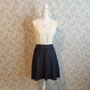 Ann Taylor Dark Wash A-Line Denim Skirt